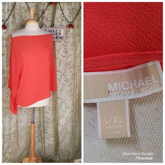 MICHAEL Michael Kors Tops - MICHAEL MICHAEL KORS LIVE CORAL PEACH LOOSE TUNIC